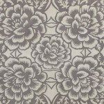 Chandra Area Rug Gray and White Floral